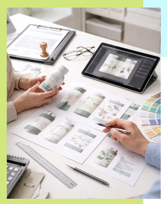 Профессиональная разработка дизайна и текста этикетки продукции в Липецке