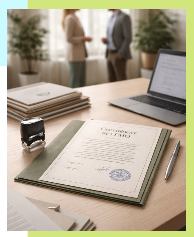 Сертификат без ГМО в Липецке от 7796 р. оформить срочно Алешин-Лпц