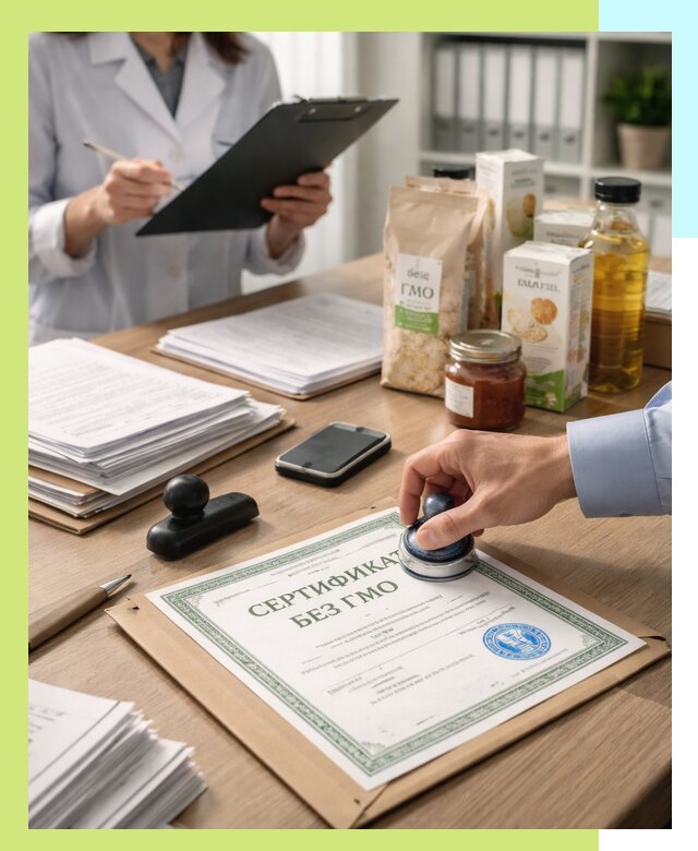 Получение сертификата Без ГМО для продукции в Липецке